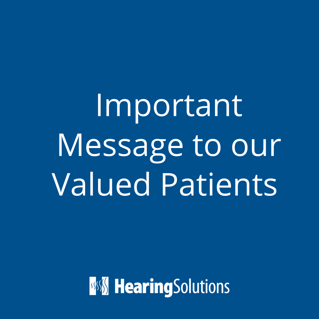 Important Message to our Valued Patients About COVID-19