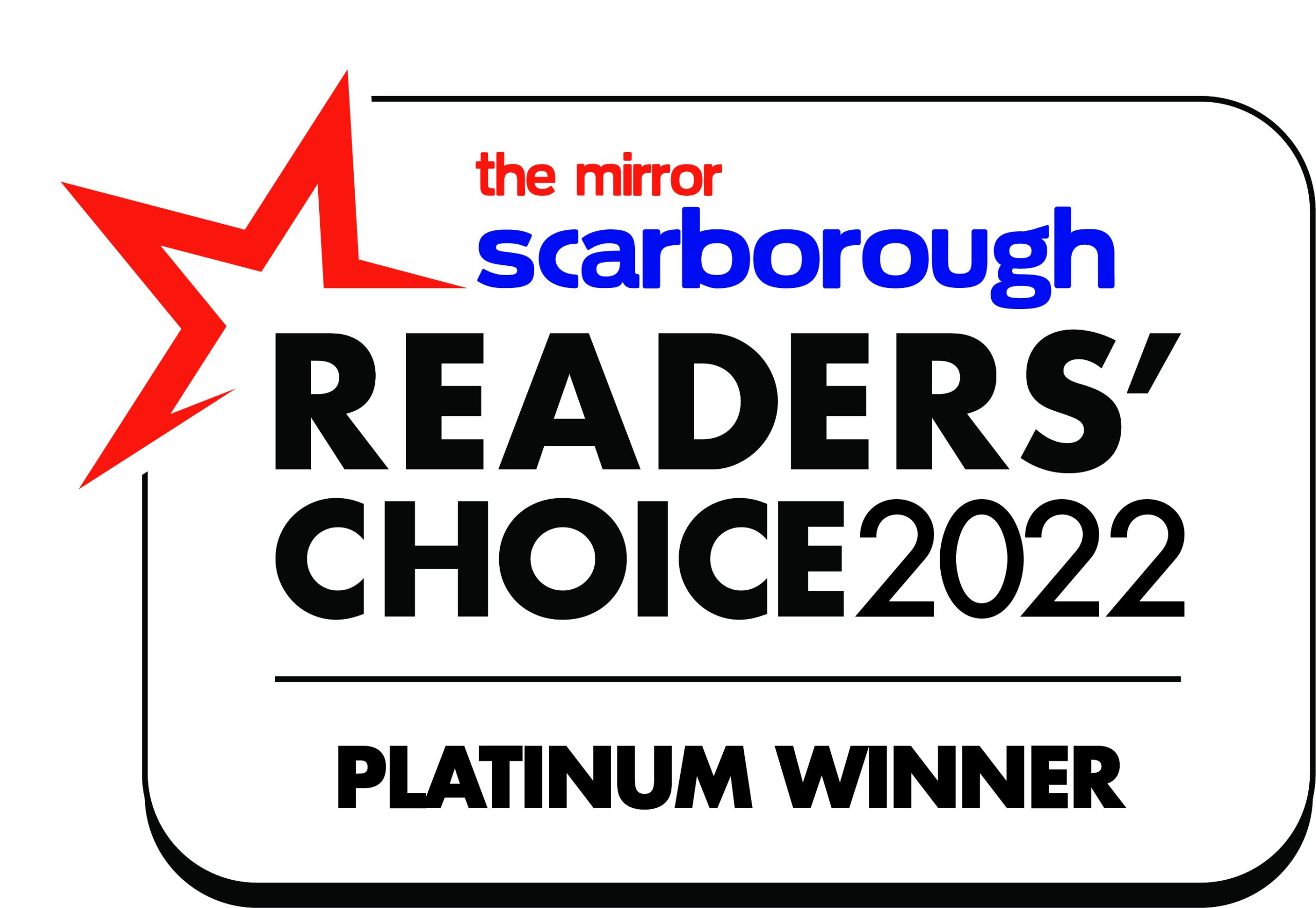 Readers Choice 2022 Platinum Winner Award - The Mirror Scarborough