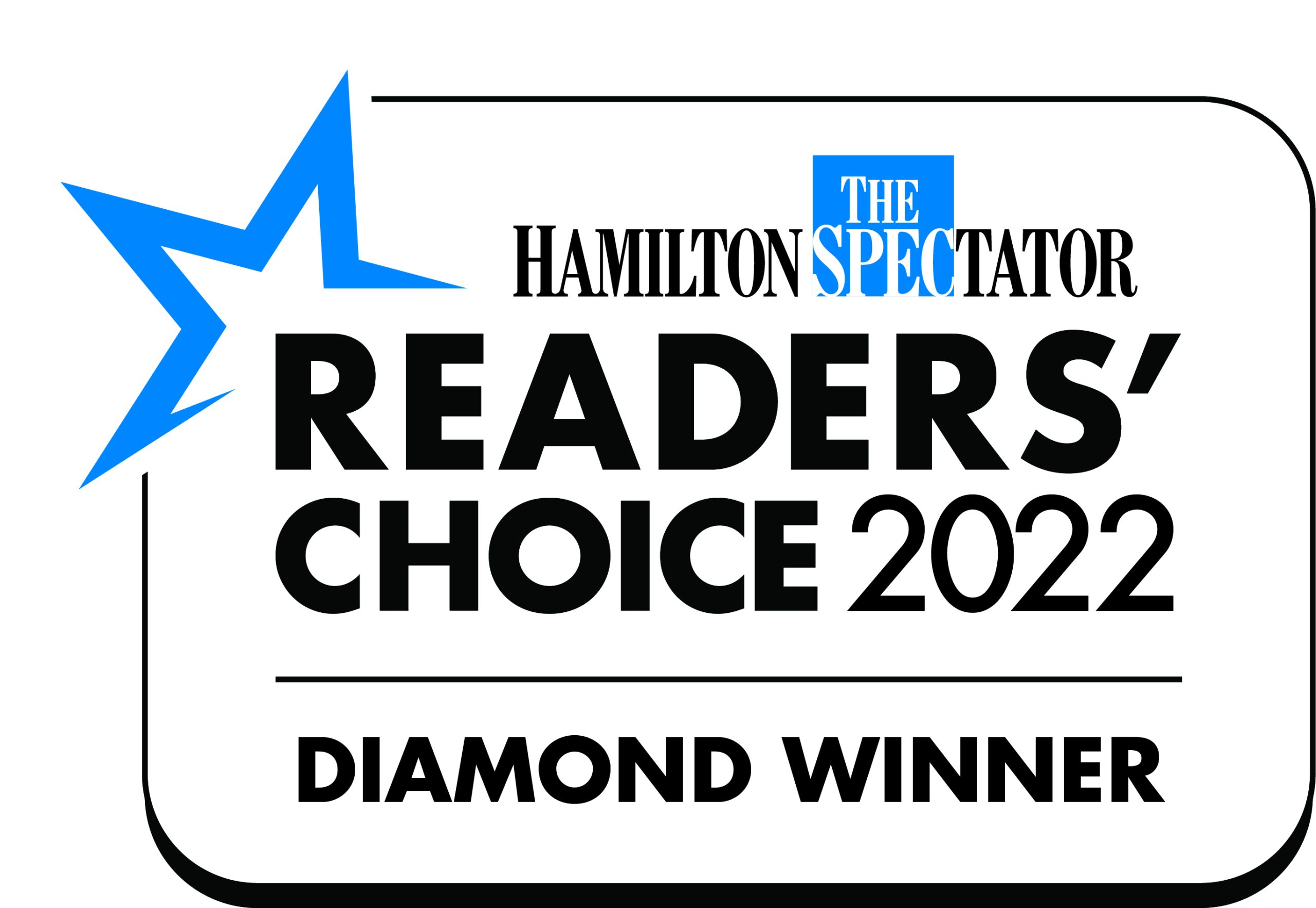 Readers Choice 2022 Diamond Winner Award - The Hamilton Spectactor